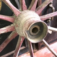 Vintage Pair of 12 Spoke Cart Wheels