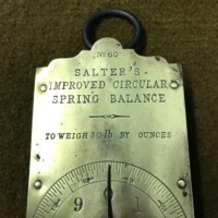Vintage Brass Salter's Improved Circular Spring Balance No 60