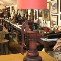 Vintage Repurposed Hand Pump Side / Table Lamp