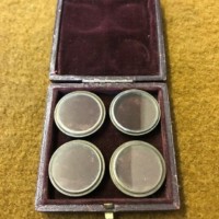 Antique Cased Set of 4 Microscope Push On Lenses R & J Beck Ltd