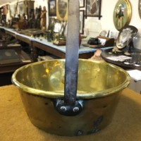Antique Brass Berry Pan Circa Early 20th C