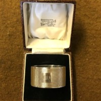 Vintage Sterling Silver Napkin Ring Monogramed CAM