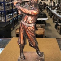 Bronze Golfer Fireside Companion Set
