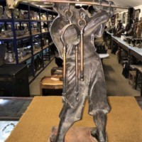 Bronze Golfer Fireside Companion Set