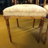 Edwardian Pair of Mahogany Inlaid and Painted Side / Dining Chairs