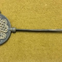 Vintage French Cast Iron Love Heart Waffle / Gaufres Pan