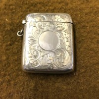 Antique Sterling Silver Vesta Case Hallmarked for Williams Birmingham Ltd 1911