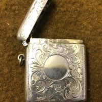 Antique Sterling Silver Vesta Case Hallmarked for Williams Birmingham Ltd 1911