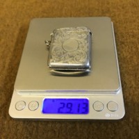Antique Sterling Silver Vesta Case Hallmarked for Williams Birmingham Ltd 1911