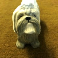 Vintage Ceramic Shih Tzu Dog Figure Signed by Willie Forbes Braemar