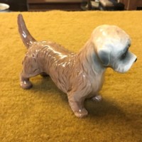 Vintage Ceramic Spaniel Dog Figure Signed by Willie Forbes Braemar