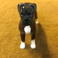 Vintage Ceramic Boxer Dog Figure by Willie Forbes Braemar