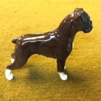 Vintage Ceramic Boxer Dog Figure by Willie Forbes Braemar