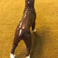 Vintage Ceramic Boxer Dog Figure by Willie Forbes Braemar