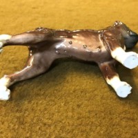 Vintage Ceramic Boxer Dog Figure by Willie Forbes Braemar