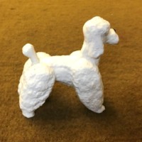 Vintage Ceramic Poodle Figure by Willie Forbes Braemar