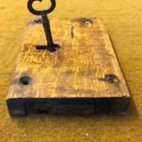 Victorian Hand Made Oak Cased Rim Lock Complete with Key