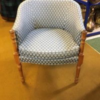 Vintage Set of 4 Upholstered Tub Chairs