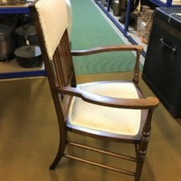 Pair Early 20th Century Mahogany Hall / Bedroom Chairs