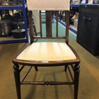 Pair Early 20th Century Mahogany Hall / Bedroom Chairs