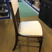 Pair Early 20th Century Mahogany Hall / Bedroom Chairs