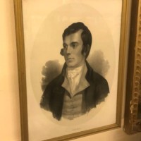 Victorian Lithograph Print of "Robert Burns" Drawn by J H Lynch after the Portrait by Alexander Nasmyth