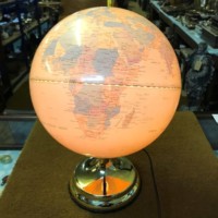 Vintage Illuminated 12" World Globe