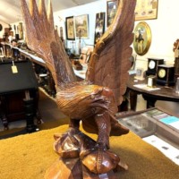 Vintage 21" High Carved Wood American Eagle Figure
