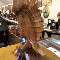 Vintage 21" High Carved Wood American Eagle Figure