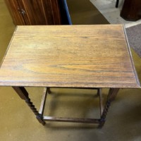 Antique Oak Rectangular Occasional Table with Barley Twist Legs