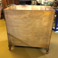 Queen Anne Style Burr Walnut Bow Front Chest of Drawers