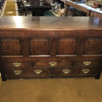 George III Paneled Oak Mule Chest