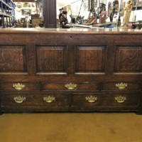 George III Paneled Oak Mule Chest