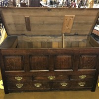 George III Paneled Oak Mule Chest