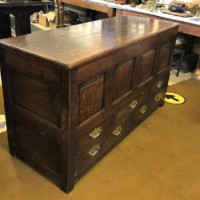 George III Paneled Oak Mule Chest