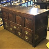 George III Paneled Oak Mule Chest