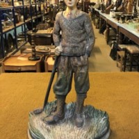 Cast Doorstop Figure of Golfer