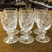 Set of 6 Royal Doulton Crystal Sherry Glasses