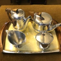 Piquot Ware Tea / Coffee Set with Tray