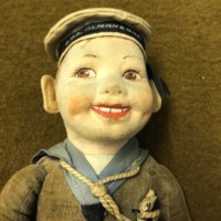 Rare Antique Norah Wellings Sailor Cloth Doll R.M.S. Almanzora