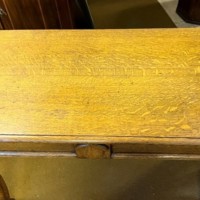 Antique Scottish Carved Solid Golden Oak Hall / Console Table