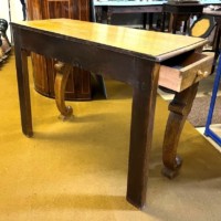 Antique Scottish Carved Solid Golden Oak Hall / Console Table