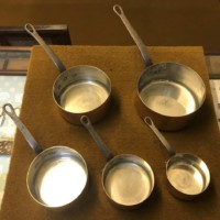Vintage Set of 5 French Copper Cooking Pans