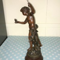 Bronzed Spelter Figure "Pecheur"