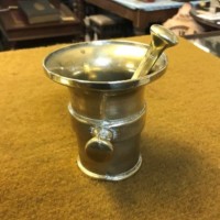 Vintage Brass Mortar and Pestle