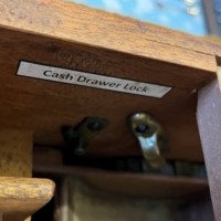 Vintage Mahogany Counter Top Cash Register