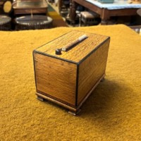 Art Deco Satinwood Spring Loaded Cigarette Dispenser