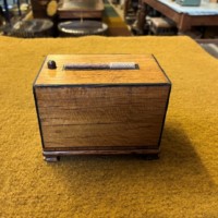 Art Deco Satinwood Spring Loaded Cigarette Dispenser