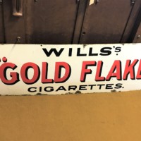 Will's "Gold Flake" Cigarettes Enamel Sign