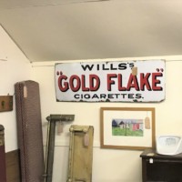 Will's "Gold Flake" Cigarettes Enamel Sign